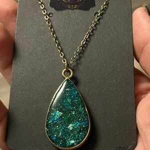 Green Teardrop necklace
